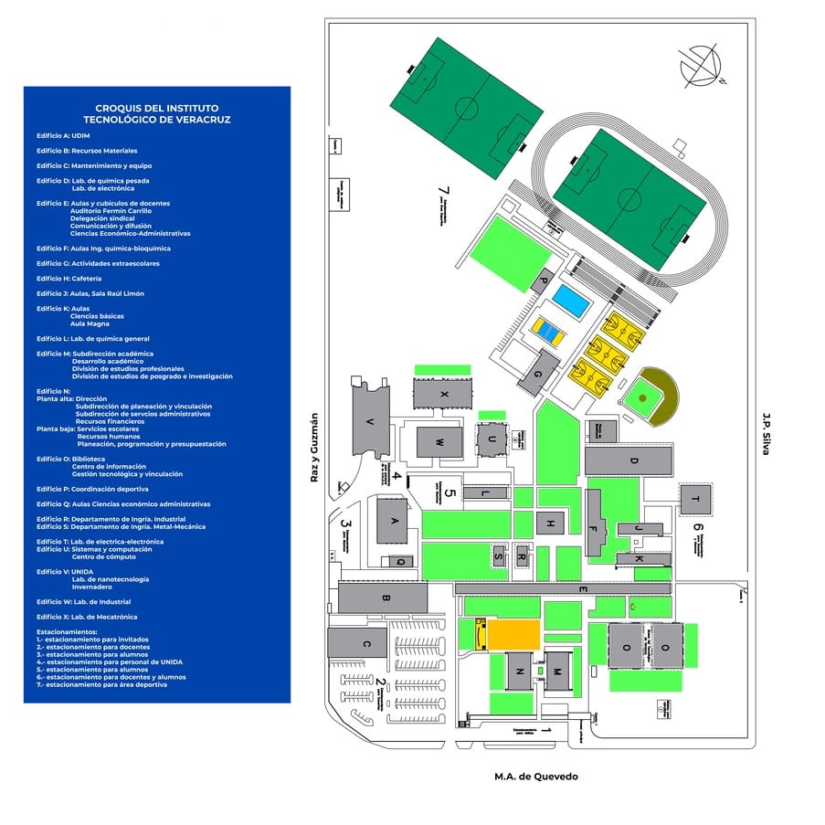 Mapa del Instituto Tecnológico de Veracruz